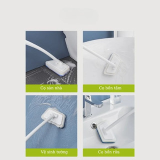 Bàn Chải Cọ Rửa Đa Năng Tay Cầm Dài Dành Cho Bồn Tắm, Phòng Tắm, Gạch, Kính và Sàn Nhà