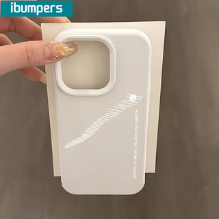 Ibumpers INS Đen Trắng Cặp Đôi Ốp lưng iPhone 17 Pro Max 16 15 14 Plus 13 12 11 Pro Max Silicon Mềm Chống Sốc Ốp Lưng