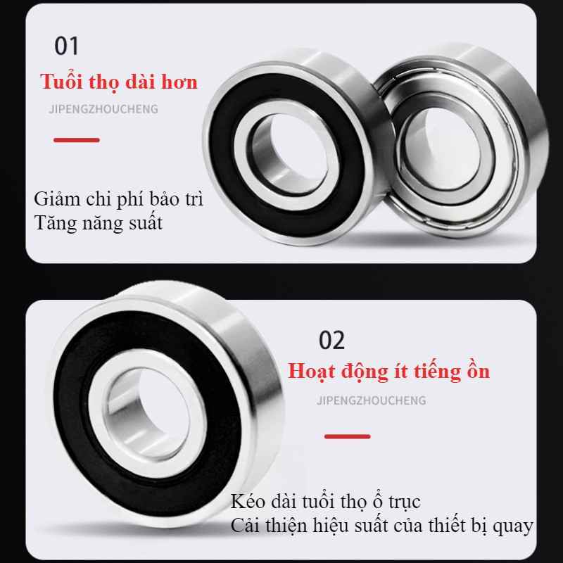 Combo 10 Vòng Bi (Bạc Đạn) Xe Máy 6201/6203 - Chống Bụi, Chống Nước, Hàng Chính Hãng