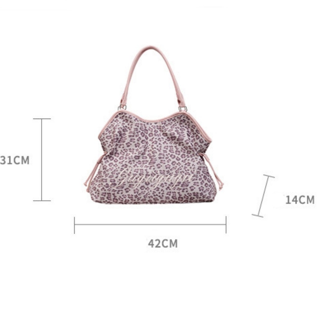 GC2 Nữ Phổ Biến Da Báo In Túi Tote Thông Thường Dung Tích Lớn Nách Túi Đeo Vai Túi Xách Di Động CG2