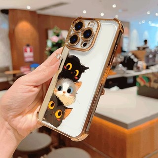 Ốp Điện Thoại Mèo Màu Vui Nhộn Cho Vivo V60 V50 V40 V30 V29 V27 Pro Lite V23 V23e V15 Vỏ Trong Suốt Chống Rơi