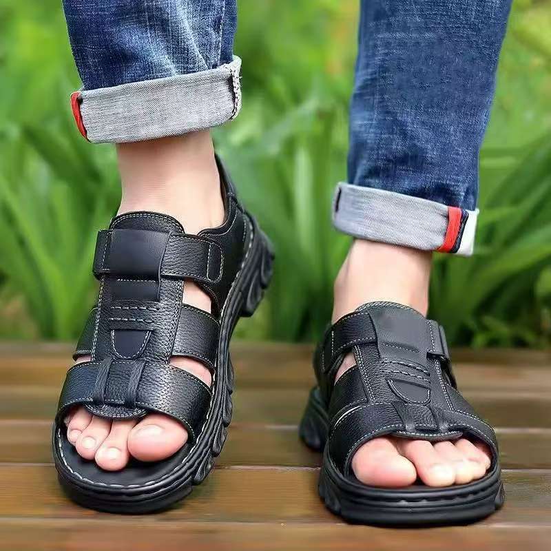 Giày Sandal Đi Biển Nam Mùa Hè Lái Xe Thoáng Khí Chống Trơn Trượt Đế Mềm Dép Thường Ngày 3GOB