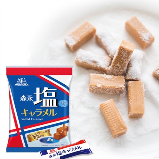 Kẹo mềm CARAMEN MUỐI Morinaga Nhật Bản 83g, chính hãng nội địa siêu thơm ngon, ăn là nghiền