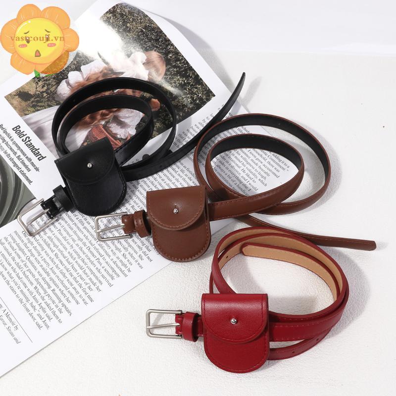 VASTJI Retro Phong Cách Hàn Quốc Nữ Thắt Lưng Túi Chìa Khóa Điện Thoại Kép Trang Trí Dây Mỏng Phụ Kiện Thời Trang Cho Nữ VN