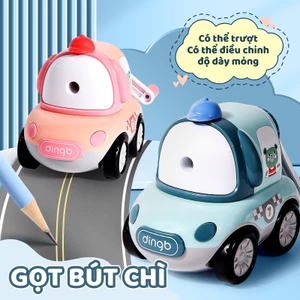 Gọt bút chì hình ô tô hoạt hình tự động sáng tạo, đồ chuốt bút chì đa năng an toàn tuyệt đối cho trẻ