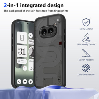 For Nothing Điện thoại Nothing Phone  2A / 2A Plus 5G Ốp lưng cứng trong suốt Da-Cảm giác mềm Khung TPU chống sốc mỏng