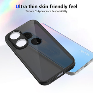 Dành Cho OPPO Reno 8T 5G Ốp điện thoại Cứng Mờ Da-Cảm Giác Mềm Khung TPU Chống Sốc Mỏng Vỏ