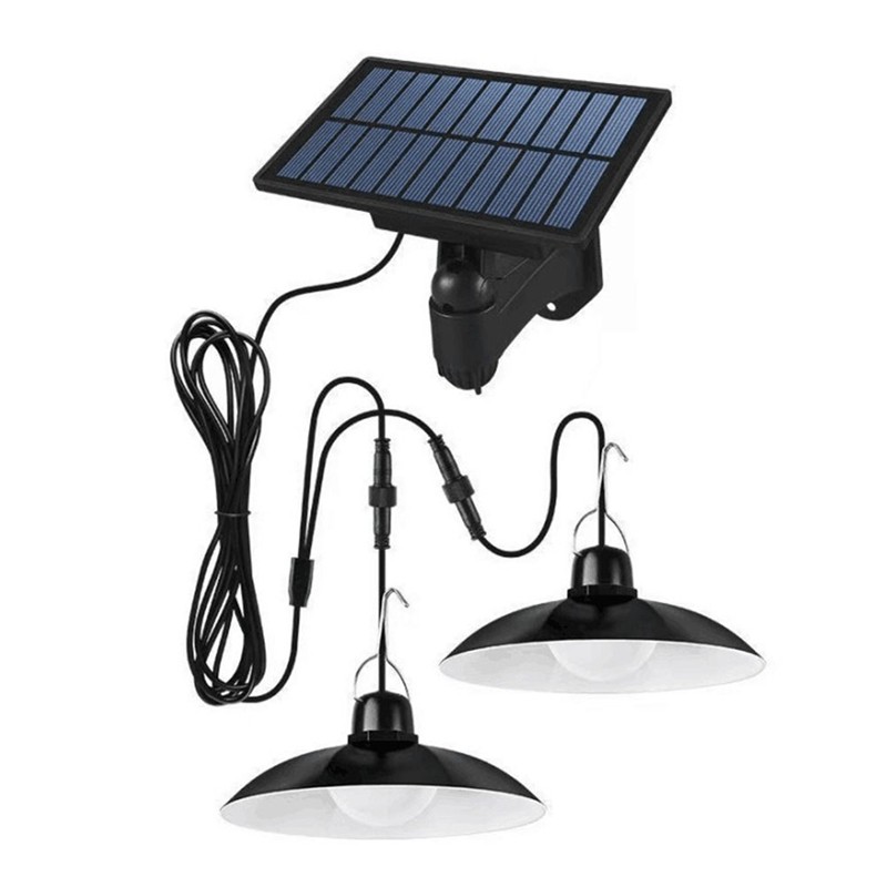 Mặt dây chuyền năng lượng mặt trời Đèn LED chống nước ngoài trời Đèn LED hai đầu Trang trí đèn chùm cho phòng chuồng ngoài trời