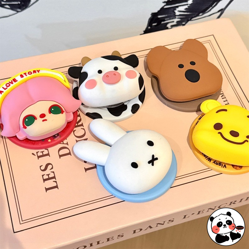 Silicone Từ Giá Đỡ Điện Thoại Để Bàn Lười Hoạt Hình Ngộ nghĩnh Poop Gấu Dễ Thương Thỏ Bò Thoáng Mát ins Phong Cách Vỏ Giá Đỡ Bao Đứng