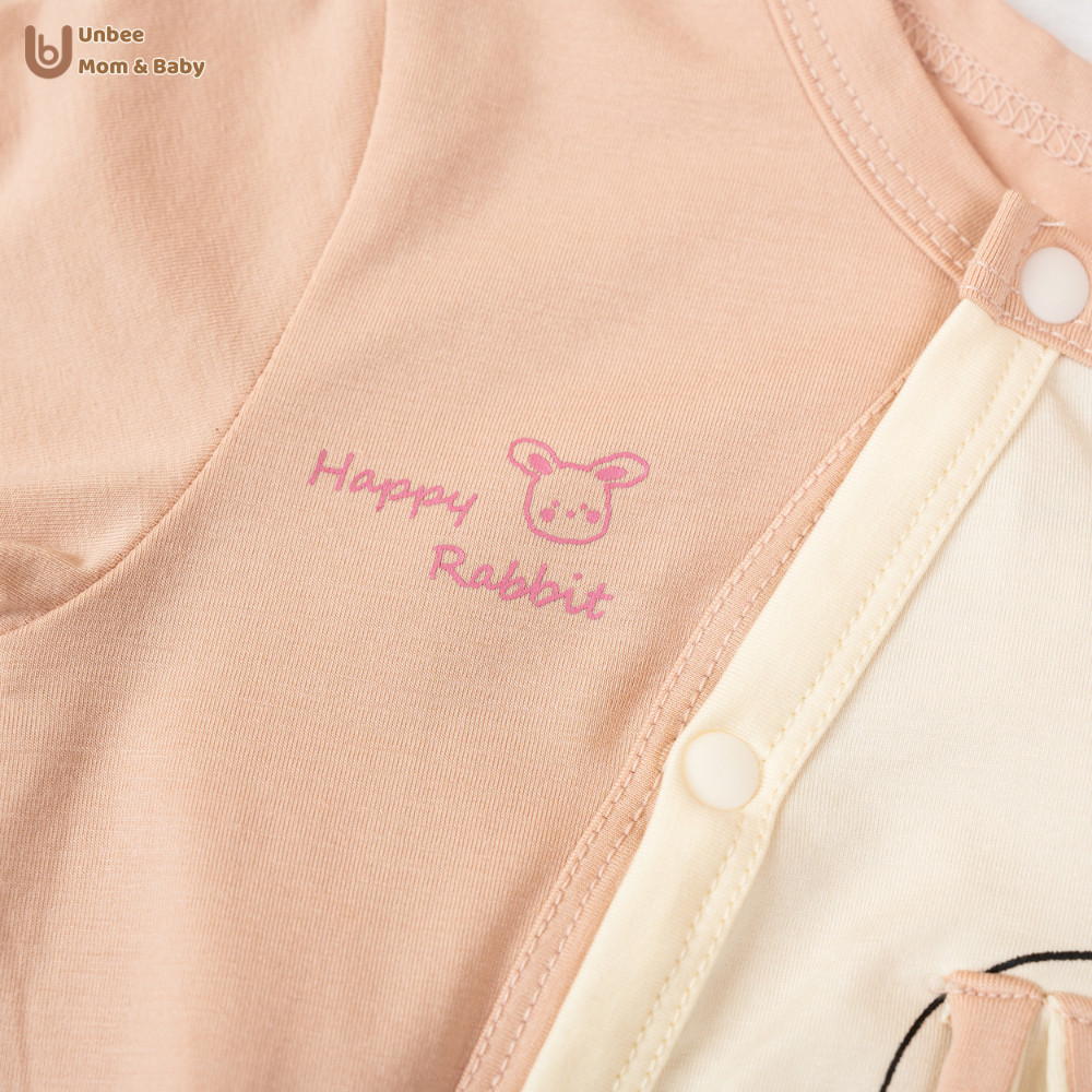 Bodysuit dài tay bé trai bé gái UNBEE phối hình động vật ngộ nghĩnh - Body dài cho bé