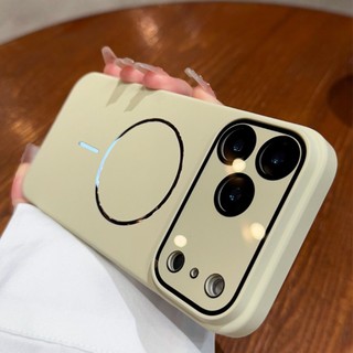Ốp Điện Thoại Từ Tính Siêu Mỏng Màu Cam Vũ Trụ Cho IPhone 17 Pro Max 11 12 13 14 15 16 Pro Max Pc Vỏ Cứng Bảo Vệ Camera