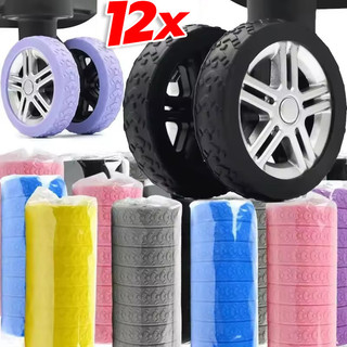 4 / 8 / 12 Chiếc Tay Bảo Vệ Con Lăn Hành Lý Silicon Dày - Vali Giảm Tiếng Ồn Bánh Bao