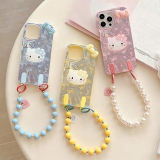 Ốp Lưng Dây Chuyền Hoạt Hình Hello Kitty Nơ 3D Hợp Thời Trang Cho Samsung Galaxy A50 A50S A30S A31 A04S A03S A02S M16 A06 F16 M56 A17 A07 A13 A22 4G A33 M17 F17 5G Vỏ Điện Thoại