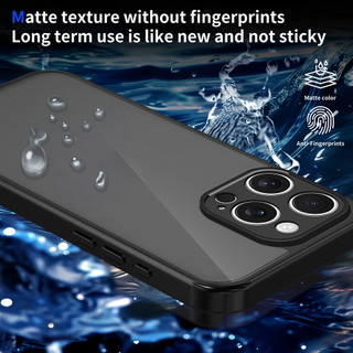 Dành Cho iphone 16 15 14 13 12 11 Pro Max Ốp điện thoại Cứng Mờ Da-Cảm Giác Mềm Khung TPU Chống Sốc Mỏng Vỏ