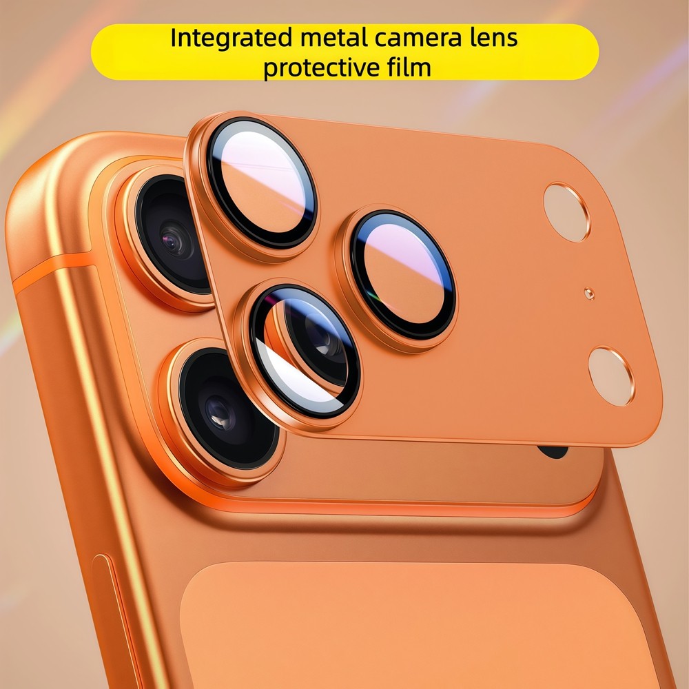 Phim ống kính kim loại thủy tinh độ phân giải cao tích hợp chất lượng cao cho iPhone 17 Pro Max Phim bảo vệ màn hình ống kính cho ống kính máy khoan flash