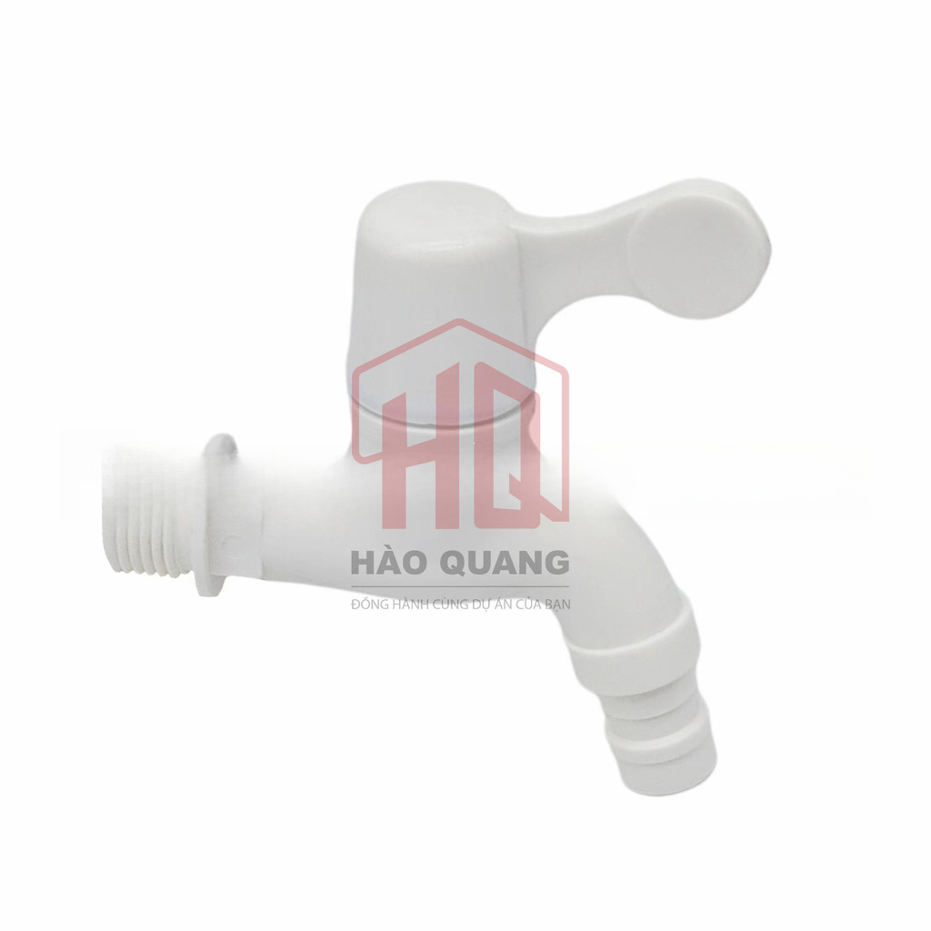 Combo 5 Vòi Nước Nhựa Trắng Phi 21 – Phi 27 | Vòi Hồ, Vòi Sân Vườn, Vòi Máy Giặt – Lắp Nhanh, Bền, Không Rò