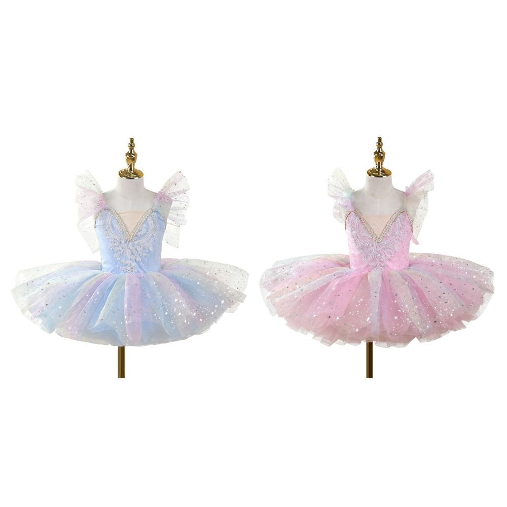 Đầm múa ba lê trẻ em SAIA, Đầm dự tiệc Sequin Ballet Tutu, Quần áo biểu diễn phồng hiện đại thời trang trẻ em bé gái