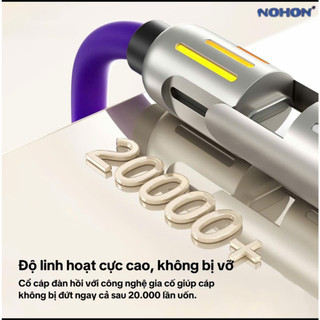 Cáp sạc nhanh NOHON - MAGIC JOHN truyền dữ liệu 4 trong 1, sạc siêu nhanh 240W, cáp truyền dữ liệu 480Mbps BH 3 Tháng