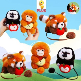 PLUS✨Hàng có sẵn✨Khỉ Dễ Thương Gấu Trúc Đỏ Vai Đứng Sang Trọng Đồ Chơi Vui Vẻ Apple Plushdoll Trẻ Em Đi Kèm Búp Bê Sang Trọng Quà Tặng Bạn Gái Quà Tặng Trẻ Em Quà Tặng Số Lượng Lớn Giáng Sinh Sang Trọng Đồ Chơi COD