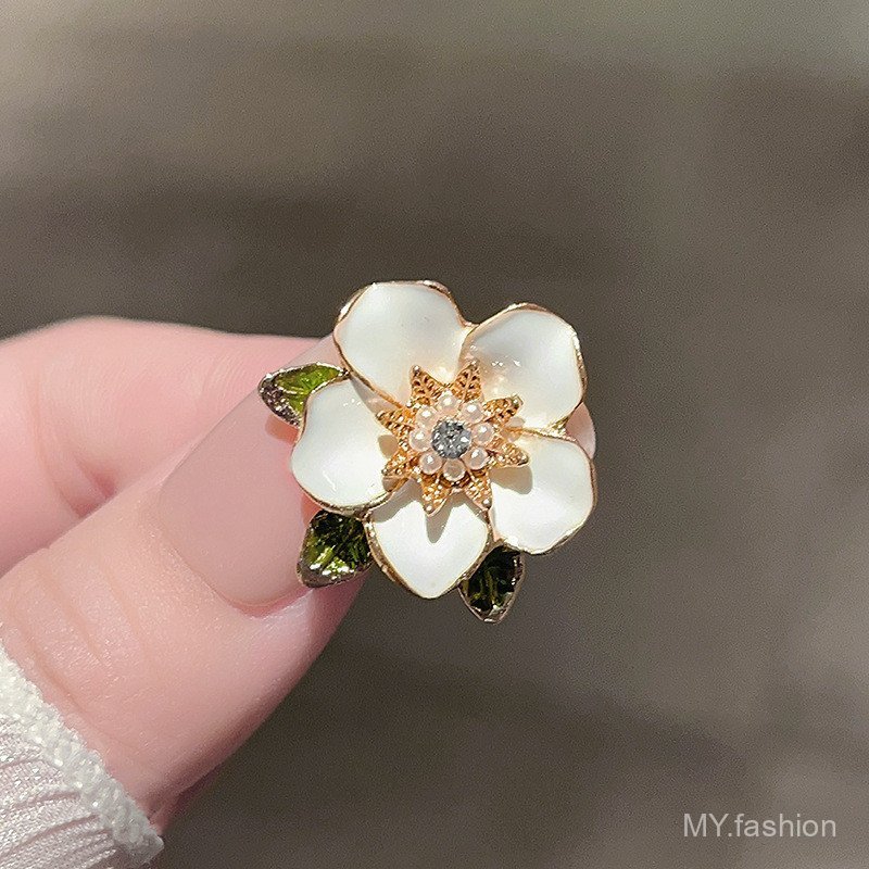 Trâm Cài Hoa Camellia Phong Cách Nhật Bản, Chống Chói - Phụ KiệnCorsage Sang Trọng