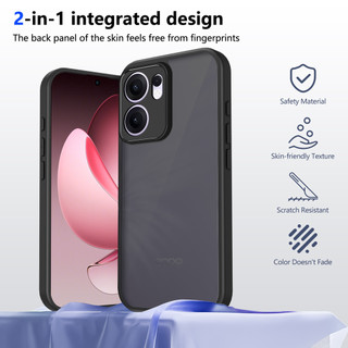 Dành Cho OPPO Reno 14F 5G Ốp điện thoại Cứng Mờ Da-Cảm Giác Mềm Khung TPU Chống Sốc Mỏng Vỏ