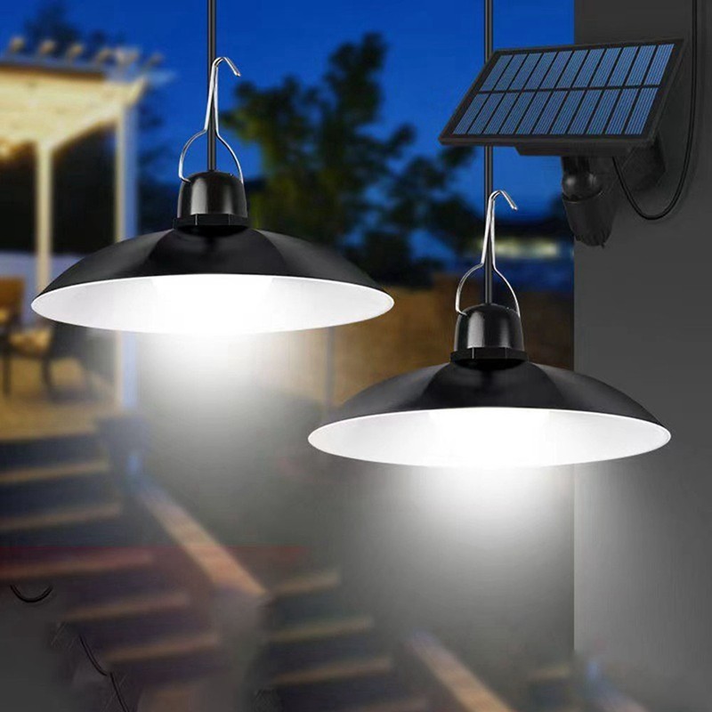Mặt dây chuyền năng lượng mặt trời Đèn LED chống nước ngoài trời Đèn LED hai đầu Trang trí đèn chùm cho phòng chuồng ngoài trời