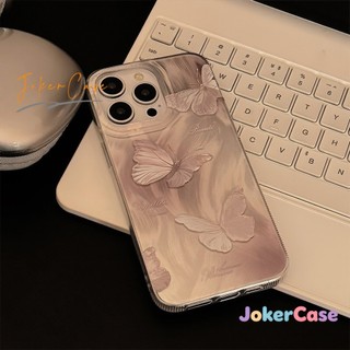 Ốp Lưng Cho iPhone 11 13 17 16 15 14 12 Pro Max XR X XS Max 14 16 8 7 Plus SE2020 Air Túi mềm hình bướm óng ánh lông vũ