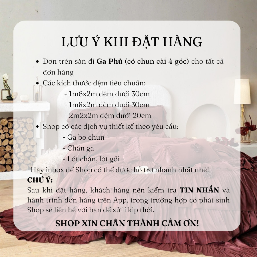(L41708) Bộ vỏ chăn ga gối nỉ lịm phong cách dạ hội Memminbedding Luxury viền xếp ly đính hoa điệu đà, xinh xắn
