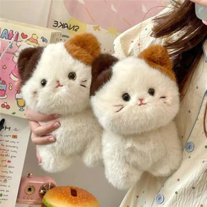 20cm Tricolor Mèo Sang Trọng Đồ Chơi Dễ Thương Sang Trọng Sanhua Mèo Búp Bê Ngủ Bạn Gái Sinh Nhật Bàn Quà Tặng Với Mèo Con Đồ Chơi Búp Bê