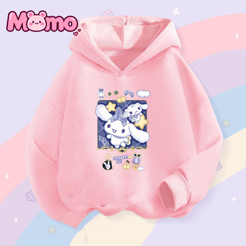 Cinnamoroll Bé Gái Có Mũ Trùm Đầu Mỏng Thu Đông Trẻ Em Thời Trang Dễ Thương Có Mũ Trùm Đầu Áo Dài Tay Áo Khoác