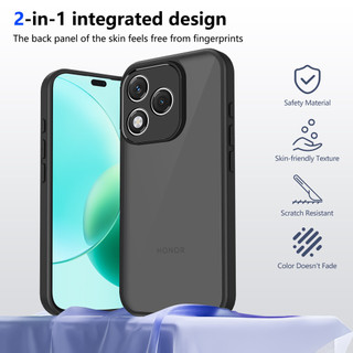 Dành Cho Honor 400 Lite Ốp điện thoại Cứng Mờ Da-Cảm Giác Mềm Khung TPU Chống Sốc Mỏng Vỏ
