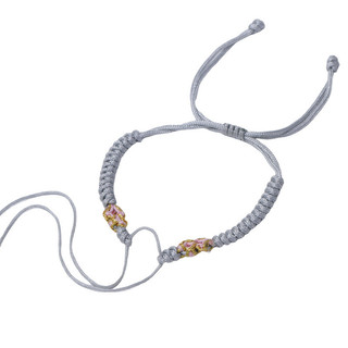 Đào Blossom Knot Bán Thành Phẩm Dây Sợi Năm Màu Bện Vòng Tay Người Lớn