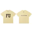 Chất Lượng Cao Essentials Fear of God Sản Phẩm Mới FU Letter In Hình Áo Thun Ngắn Tay Cotton Nguyên Chất Nửa Tay