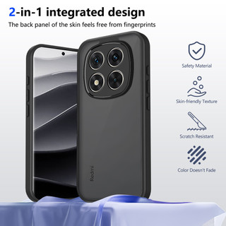 Dành Cho Redmi Note 14 Pro Plus 4G / 5G Ốp điện thoại Cứng Mờ Da-Cảm Giác Mềm Khung TPU Chống Sốc Mỏng Vỏ