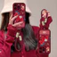 Dây buộc ngựa sang trọng Thích hợp cho Apple 17 Vỏ điện thoại năm mới iphone15promax Da cừu 16 Silicone 14 Nữ