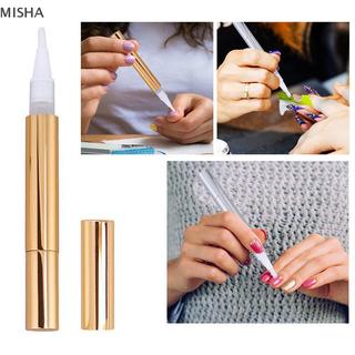 Misa 3ml Hộp đựng dầu biểu bì có bàn chải Son dưỡng môi Ống xoắn rỗng Bút móng tay Ống dầu dinh dưỡng