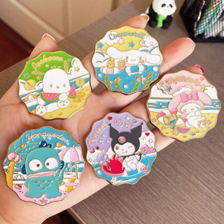 5 Cái / bộ Sanrio Hoạt Hình Huy Hiệu Giai Điệu Quế Chó Kumi Kim Loại Trâm Trang Trí Pin