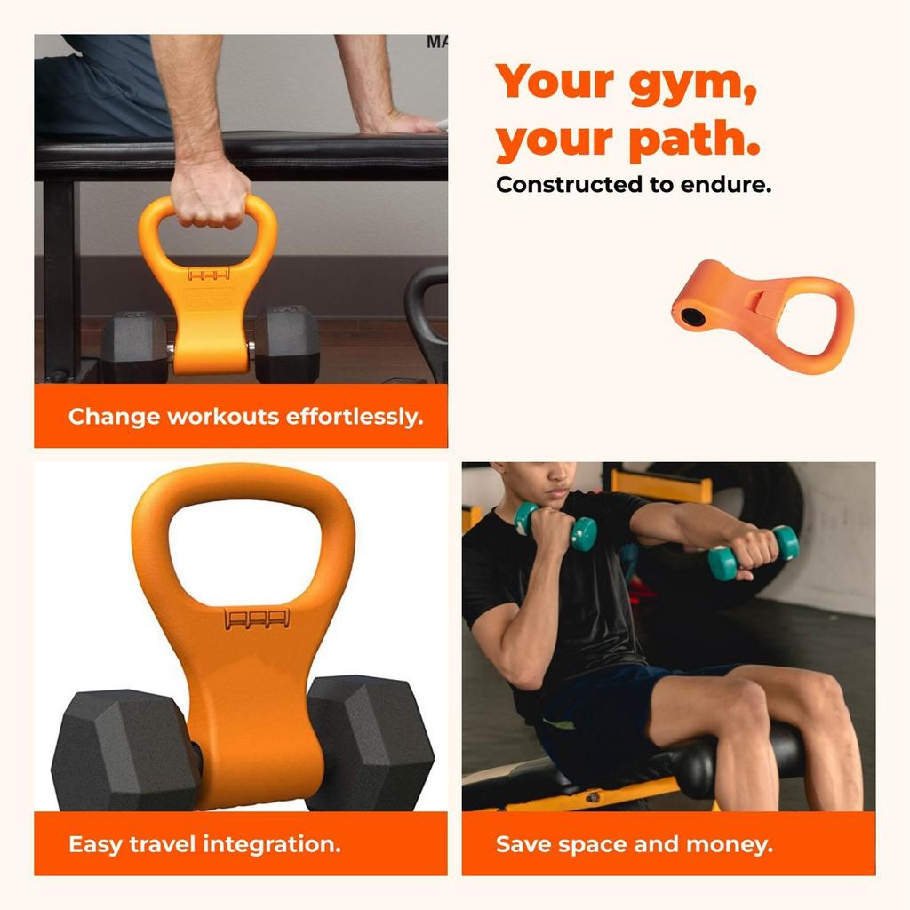 Tay cầm Kettlebell Adjustable Grip - Chuyển đổi dễ dàng cho tập luyện và du lịch