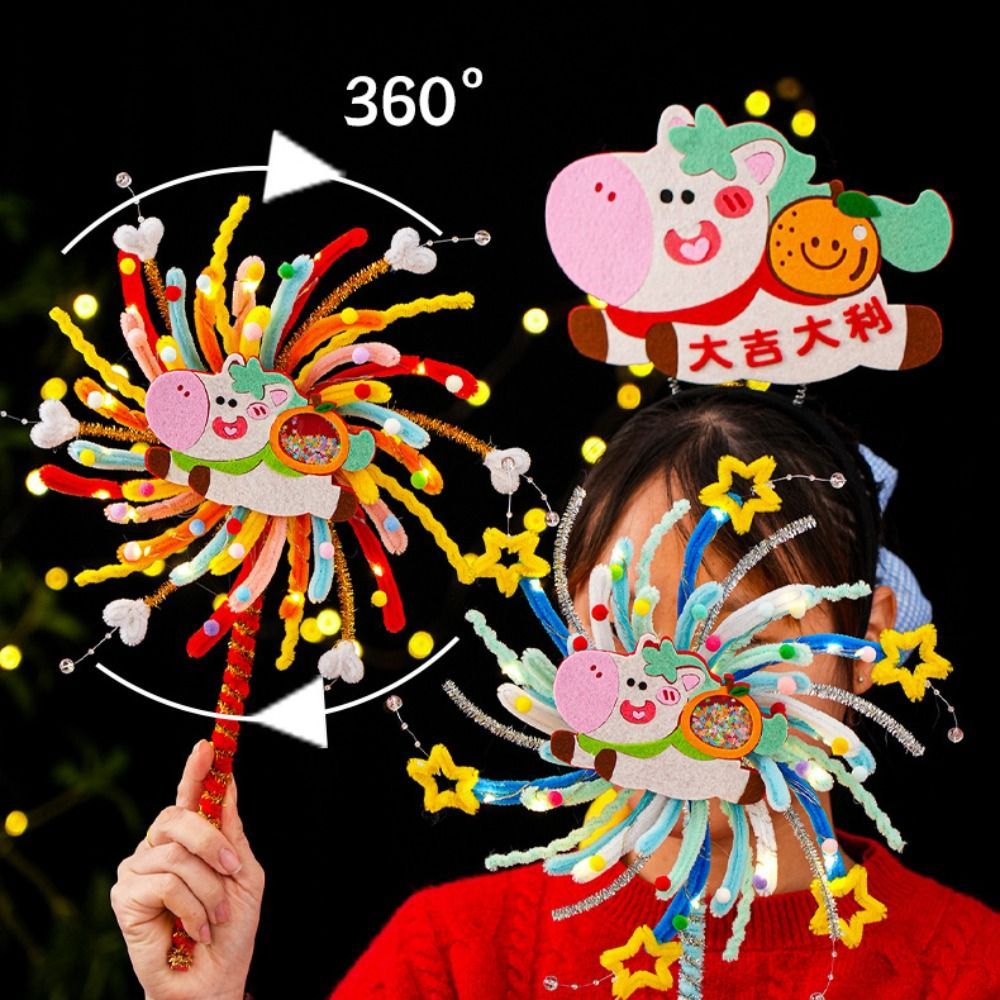 FANIELLAPOWELL Pháo hoa Twist Stick DIY Set, Pháo hoa đầy màu sắc phát sáng Đồ chơi trẻ em Đồ dùng xoay Đèn lồng pháo hoa, Đèn pháo hoa năm DIY thủ công