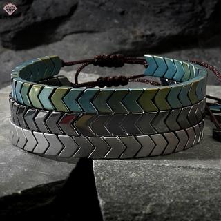 PCWFKef Full Handmade Tự Nhiên Hematite Vòng Tay Tối Giản Nam Nữ Áo Braclet Có Thể Điều Chỉnh Yoga s Bralet Trang Sức Thời Trang Quà Tặng Mới