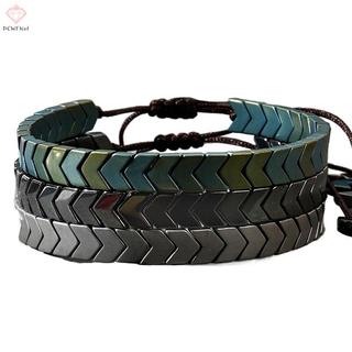 PCWFKef Full Handmade Tự Nhiên Hematite Vòng Tay Tối Giản Nam Nữ Áo Braclet Có Thể Điều Chỉnh Yoga s Bralet Trang Sức Thời Trang Quà Tặng Mới