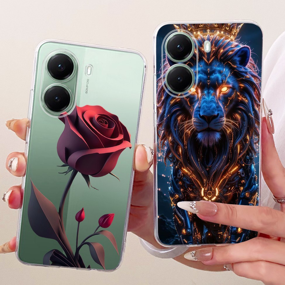 Vỏ Trong Suốt Cho Poco X7 Pro Ốp Lưng Mèo Dễ Thương Thời Trang Bướm Ngộ nghĩnh 2D Vỏ Sơn 2412DPC0AI 2412DPC0AG