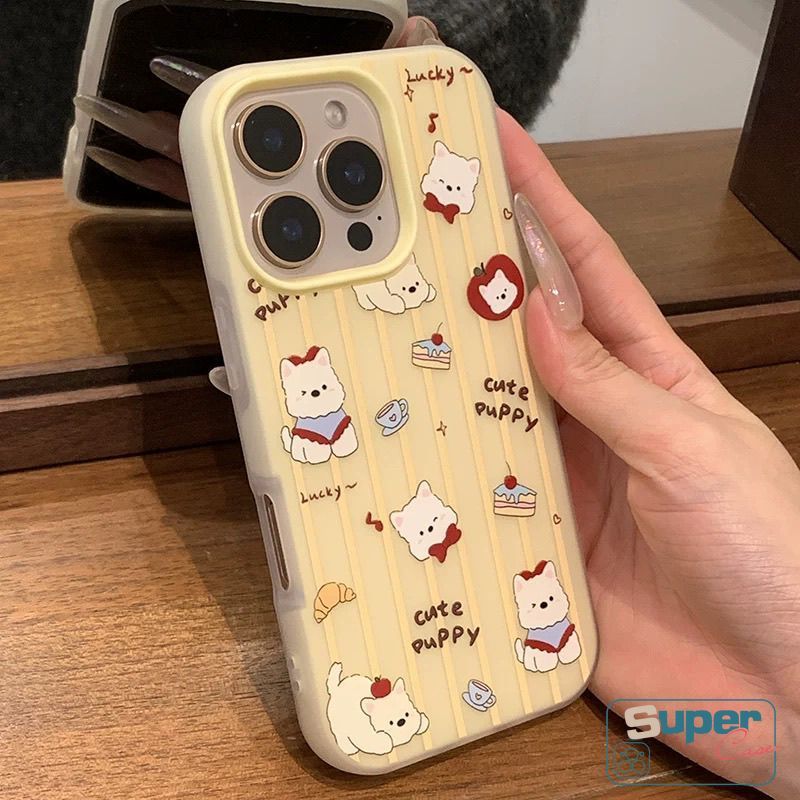 Ốp Lưng Cho Samsung A17 A05 A05s A16 A07 A06 A34 A13 A03 A35 A36 A55 A04s A04 A32 A24 A22 A13 A03s A26 A14 A54 A53 A15 A56 Phim Hoạt Hình Thời Trang Chó Con Dễ Thương Ngôi Sao Sọc Bìa Mềm