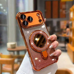 Ốp điện thoại giá đỡ gương chống rơi cho iphone 17 Pro Max 16 11 12 13 14 15 Pro Max 16 plus Vỏ có Camera Bảo vệ toàn diện Vỏ chống sốc Vỏ cứng bảo vệ điện thoại