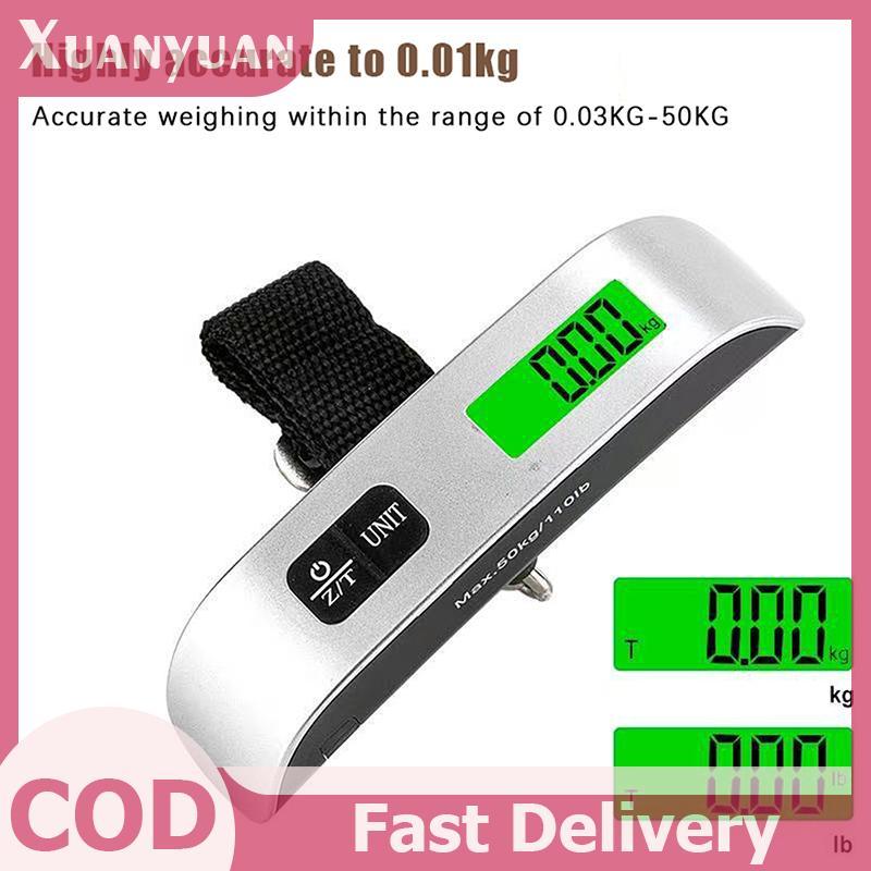 XUAN Gold Star 50KG / 110LB Cân Hành Lý Cân Điện Tử Kỹ Thuật Số Du Lịch Cân Di Động 1PC VN