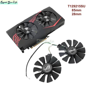 85mm T129215Quạt làm mát Card đồ họa Video SU cho ASUS EX-RX 570 GTX 1070 1060 DUAL cho quạt làm mát GPU GeForce RX570-4G 8G