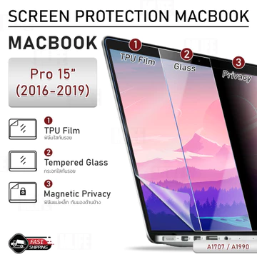 Phim bảo vệ MLIFE-Glass cho MacBook Pro 15 "(2016-2019) A1707 / A1990 Nhãn dán chống trầy xước từ tính