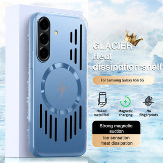 Ốp điện thoại tản nhiệt sạc không dây từ tính cho Samsung Galaxy A56 A55 5G Vỏ cứng siêu mỏng đơn giản