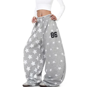 TIANLESIWEI Quần thể thao thông thường mới, American Retro Star In Jazz Dance Phong cách Hip Hop Unisex