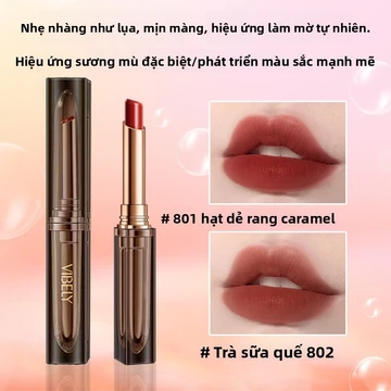 Son môi chống dính Sweet Girl Mousse Hàn Quốc, Son môi chống thấm nước không phai màu, Nhung mờ mùa thu đông làm trắng da Son môi trơn